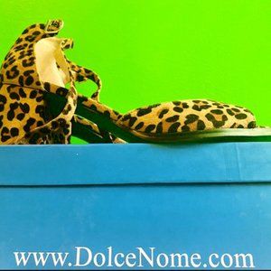 Dolce Nome Brown Leopard Lauren Sandal